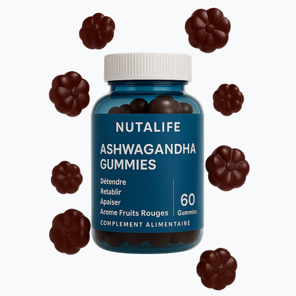 Ashwagandha Gummies – Sommeil & Clarté Mentale (60 Gummies)
